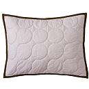 Bacati Quilted Circles Pink & Chocolate Boudoir Pillow   Bacati 