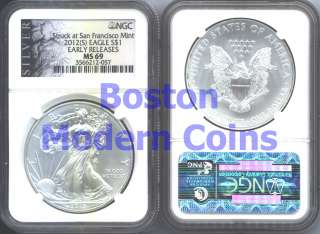 2012 (S) NGC MS69 Early Release Silver Eagle Struck San Francisco 