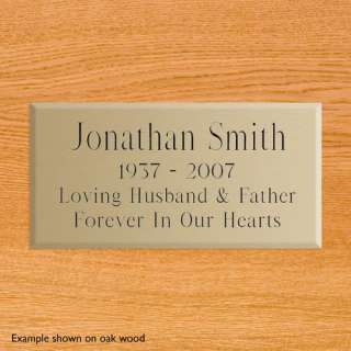 Engraved Plate   Square Corners   1 1/2 x 3   