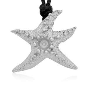  Ziovani 3D Starfish Invisible Bail Stainless Steel Pendant 