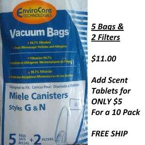 MIELE CANISTER BAGS STYLE G & N  