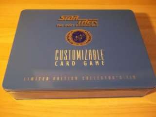 STAR TREK TNG CCG LIMITED EDITION COLLECTORS TIN CARD GAME SILVER 