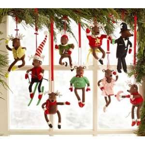    Pottery Barn Kids Felt Reindeer Ornament Set: Home & Kitchen
