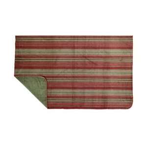  Denali Sage Stripe MicroPlush Throw Blanket: Home 