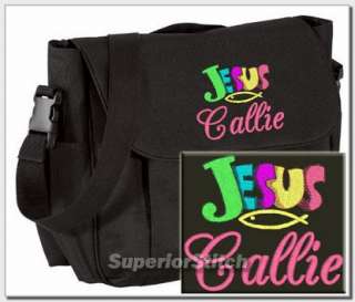 Diaper bag personalized with JESUS BOY