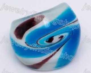 1pc Murano Lampwork Glass ring size 8 r002  