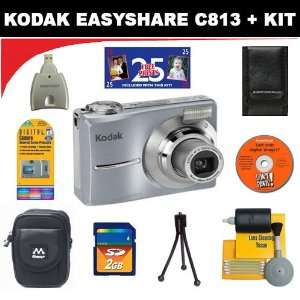  Kodak EasyShare C813 8.2MP Digital Camera (Silver) with 3x 
