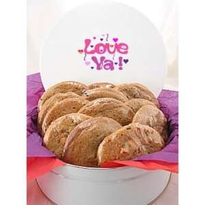 One Dozen Gourmet Cookies in a Love Ya Gift Tin  Grocery 