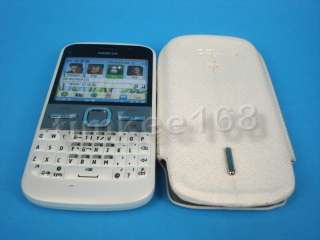 White Leather pouch case cover for Nokia E5  