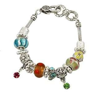  Silvertone Moreno Beads Sliding Bracelet Fashion Jewelry Jewelry