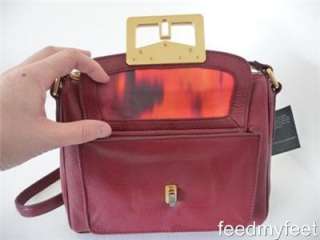   Jacobs Bianca Pouchette Red Gold Shoulder Bag Handbag Crossbody  