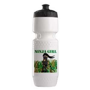 Ninja Girl Plastic Water Bottle