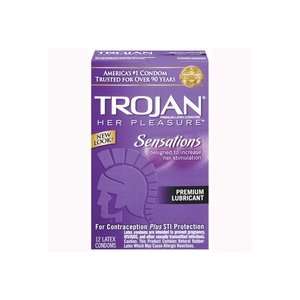  Trojan Her Pleasure Sensations 12 Pack   Condoms Health 