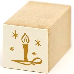   beautiful small candle with star wooden Christmas stamp: Toys & Games