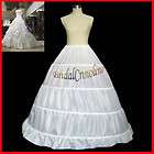 Adjustable Bridal Petticoat Underskirt with 4 Hoop