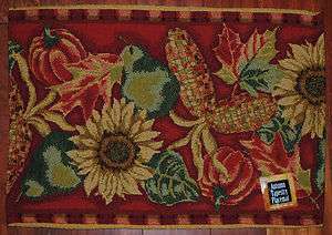 Tapestry Placemat~Fall Harvest~Corn~Sunflower~Pear~Autumn~Leaf 