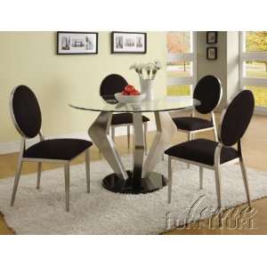  5pc Turner Contemporary Glass Dining Table Set
