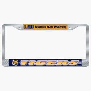  LSU Tigers Metal License Plate Frame: Sports & Outdoors