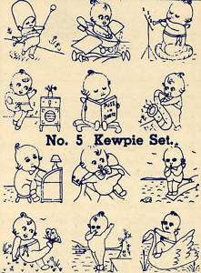 Embroidery Transfers Kewpie Doll Quilt Depression 1930  