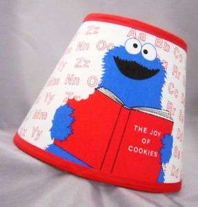 New Lamp Shade Sesame Street Cookie Monster Reading  