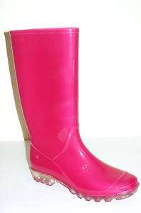 NEW Coach PIXY Pink Rubber Rain Boots Shoes Womens 11  