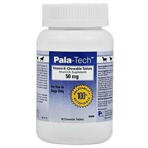  Pala Tech Vitamin K1 for Dogs and Cats 50 mg, 50 Chewable 