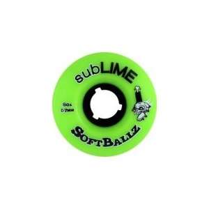  Sublime Softballz Longboard Wheels   57mm 80a (Set of 4 