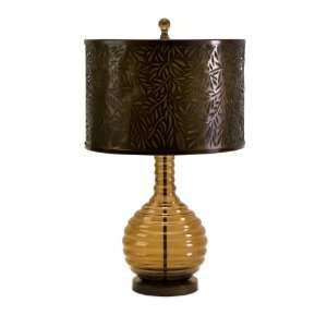  Elegant Glass Drum Table Accent Lamp
