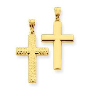 14k Reversible Cross Pendant Jewelry