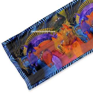 Laurel Burch Horses Silk SCARF Wrap Horses of Fire on Blue NEW 2012 