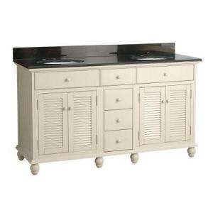 Foremost Cottage 60 in. Vanity Cabinet Only in Antique White  