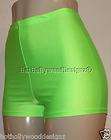 Neon Lime High AMERICAN Booty SHORTS Nylon Tricot Derby Dance 