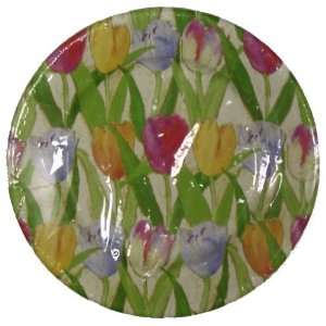 Printed Paper Plates  Tulips Salad / Dessert Plates  