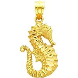  14K Gold Seahorse Pendant Jewelry