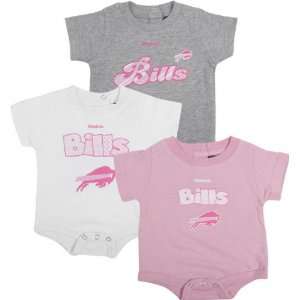  Buffalo Bills Newborn Girls 0 3 Month 3 piece Bodysuit Set 