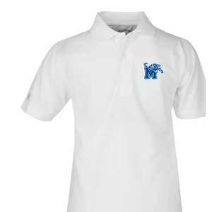 Memphis YOUTH Unisex Pique Polo Shirt (White):  Sports 