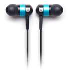 Earjax Moxy Black with Turquoise Earbud Headphones