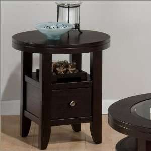   Table Jofran Marlon Round End Table in Wenge Finish