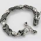 Cool Mens Sale 316L Stainless Steel Chinese Dragon Skull Toggle Links 
