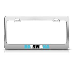 Botswana Flag Country license plate frame Stainless Metal Tag Holder
