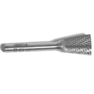  Champion Cutting Tool USN2 Uncoated Double Cut Bur, Inverted Cone 