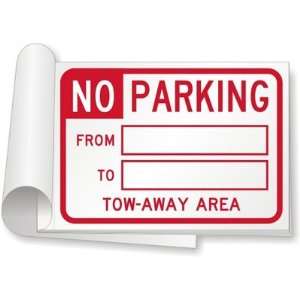  No Parking Tow Away Area SignBook Plastic Banner, 14 x 