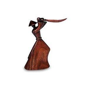  NOVICA Wood sculpture, Samurai Strategy