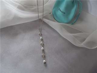 Tiffany & Co.Iridesse 3 Pearls S/Silver Toggle Necklace  