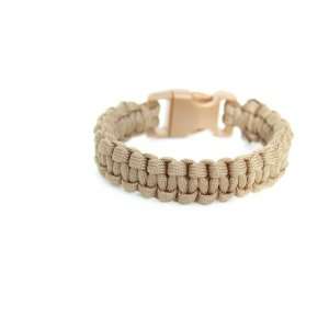  Coyote Brown Paracord Bracelet with Coyote Brown Slide 