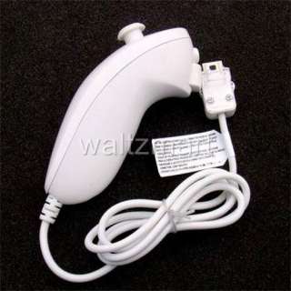 2x White Wired Nunchuk Nunchuck Game Controller Remote For Nintendo 