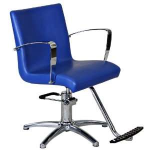 Fontaine Blue Styling Chair with Five Star Base