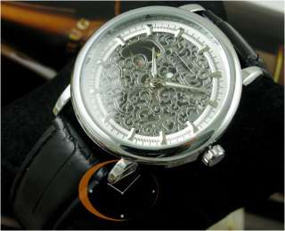   CELTIC SKELETON DIAL MENS AUTOMATIC MECHANICAL WATCH LEATHER  