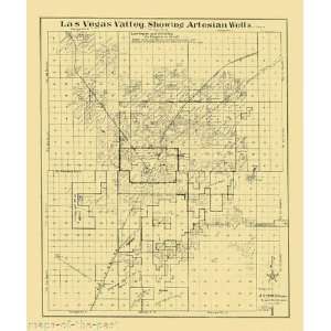  LAS VEGAS VALLEY ARTESIAN WELLS LANDOWNER MAP BY J.T 