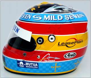 Fernando Alonso Mild Seven Replica Helmet Updated Design 2005. Real 